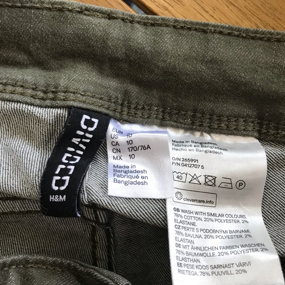 Army green h&m skinny jeans - Picture 5 of 5